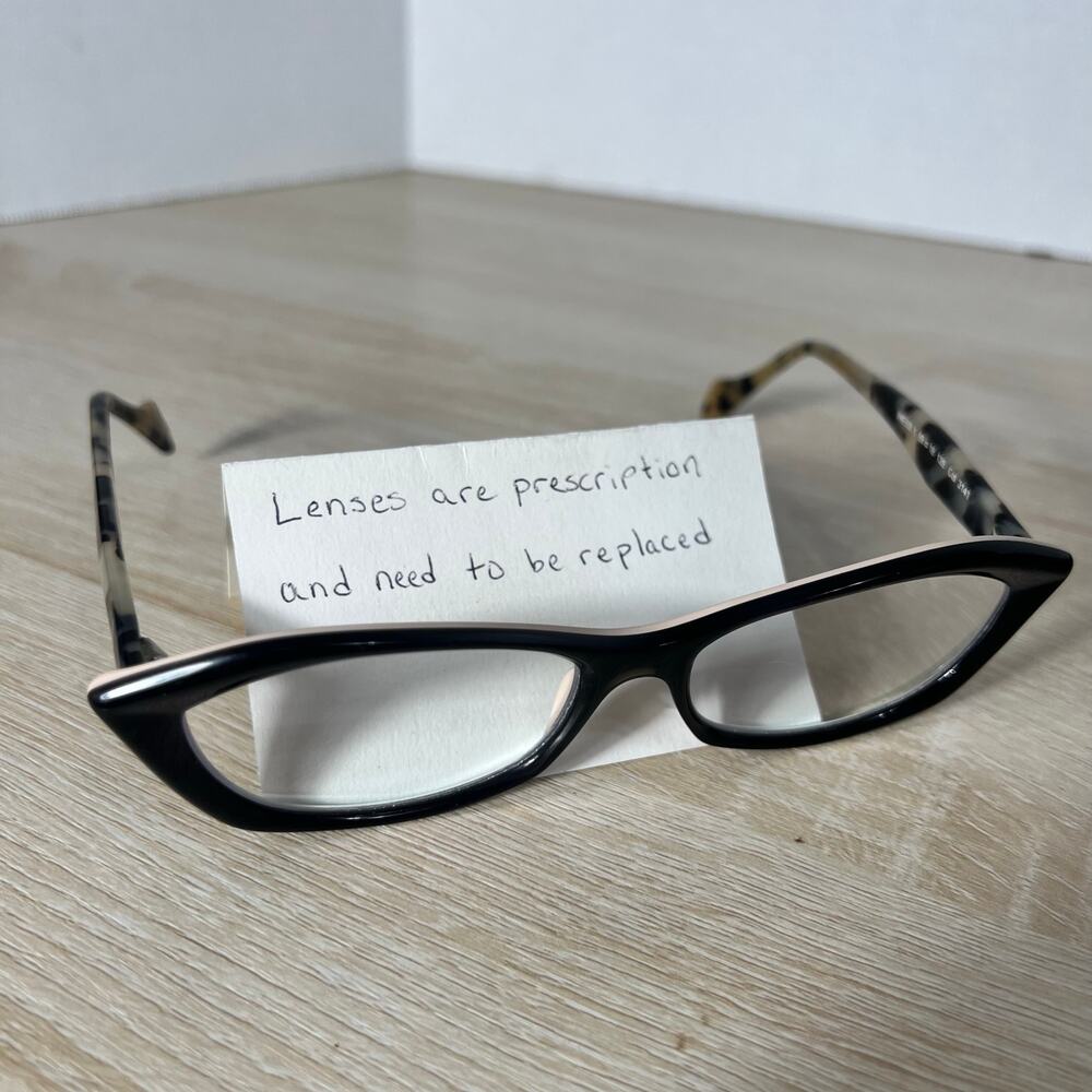 Face A Face Iness 1 Col.3141 Eyeglasses Cat Eye Black Cream Frames 55-16-135